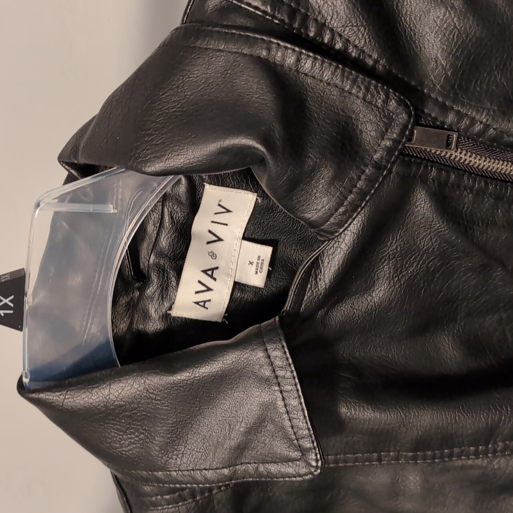Ava & Viv Faux Leather Moto Jacket - Picture 6 of 7